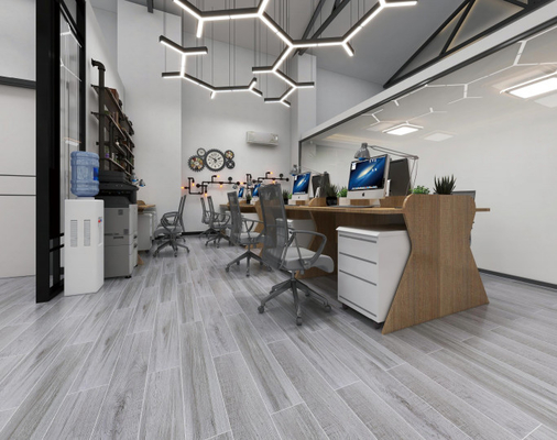 Mua Gạch sứ bằng gỗ 1000SQM Dải màu nâu bạc 150 * 900mm cho sàn văn phòng phòng khách Gạch ốp tường SGS sản xuất trực tuyến