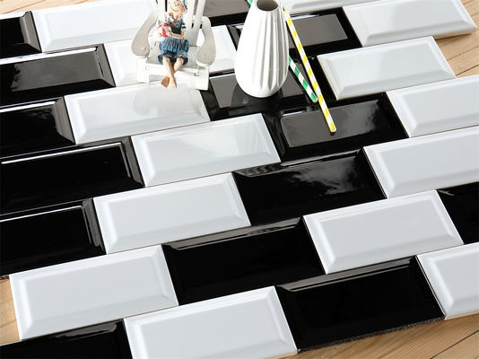 Mua Đám tường đất sét màu đen và trắng 75x152mm cho nhà bếp sản xuất trực tuyến