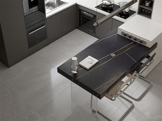 Mua Đen bền Matt Sintered Stone slabs 1470x2700mm cho phòng khách và phòng tắm sản xuất trực tuyến