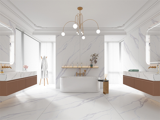 Mua Retro sàn đá sintered slabs cho xây dựng lại Matt Carrara trắng 1420x2700mm sản xuất trực tuyến