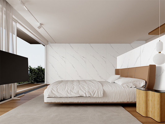 Mua Tấm đá thiêu kết trắng Carrara loại AAA 1420x2700mm mờ sản xuất trực tuyến