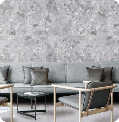 Mua Màu xám 750x1500mm bên ngoài tường gạch và sàn nội thất tuyệt đẹp Terrazzo Baby Face kính gạch sứ cho tòa nhà và nhà hàng sản xuất trực tuyến
