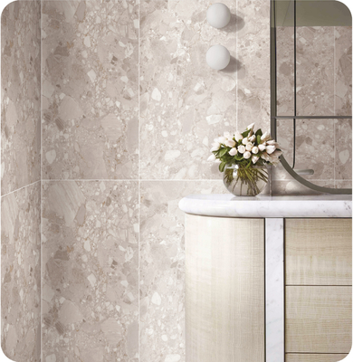 Mua Không thấm nước 1200x600mm Bên trong sàn gạch Terrazzo và Beige SGS Soft Glassed Porcelain Tile cho phòng tắm và phòng tắm sản xuất trực tuyến