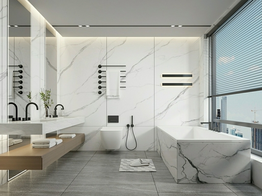 Mua Bên trong sàn chống vi khuẩn ốp sứ đánh bóng trắng cho phòng tắm và lớp AAA 900x1800x9mm để xây dựng lại sản xuất trực tuyến