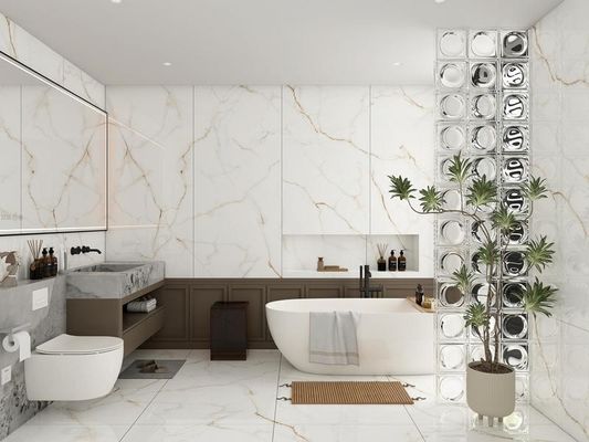 Mua Gạch Porcelain Tráng Men Mài Bóng 900x1800x9mm Vàng Nhạt Sàn và Tường Trong Nhà sản xuất trực tuyến