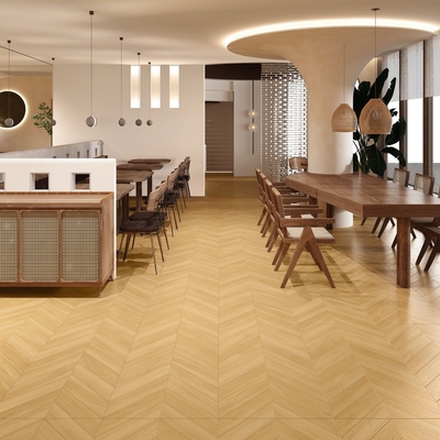 Mua Fishbone chống mòn 600x1200mm màu nâu và vàng gạch sứ gỗ cho phòng ngủ sản xuất trực tuyến