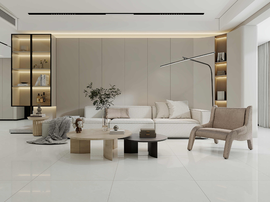 Mua Gạch Porcelain Tráng Men Bóng Láng Màu Xám Nhạt 800x800mm Dùng Trong Nhà để Xây Dựng sản xuất trực tuyến