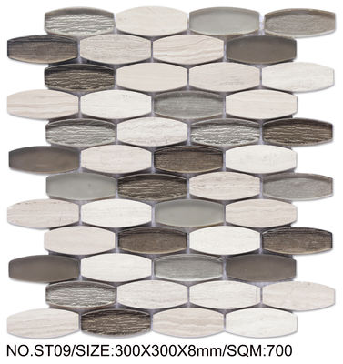 Mua Beige và màu xám tuyệt đẹp 300x300mm Natural Stone Mosaic cho cải tạo và dự án sản xuất trực tuyến