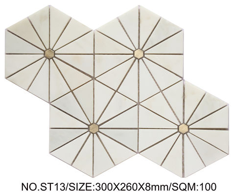 Mua Kiểm soát nước Beige 300x260mm Natural Stone Mosaic Cho Xây dựng và Bể bơi sản xuất trực tuyến