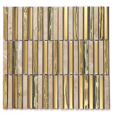 Mua 282x294mm tường Natural Stone Mosaics cho phòng khách và ban công màu nâu mặc-chống sản xuất trực tuyến