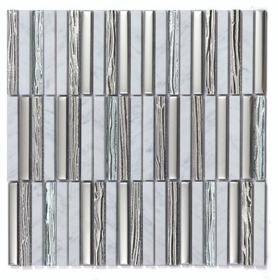 Mua Bức tường bên trong 282x294mm màu xám chống trầy xước và chống nước Mosaic đá tự nhiên cho phòng tắm và khách sạn sản xuất trực tuyến