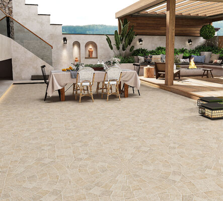 Mua Màu vàng nhạt chống mòn Retro Matt Paving Ceramic Tiles 600x600mm Ourdoor Tiles Thickness 12mm cho ban công sản xuất trực tuyến