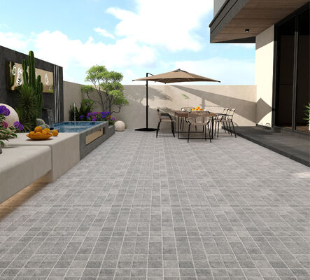 Mua Light Gray Waterproof Retro Matt Ceramic Paving Tiles 600x600mm Ourside Floor Tiles Độ dày 12mm cho Plaza sản xuất trực tuyến