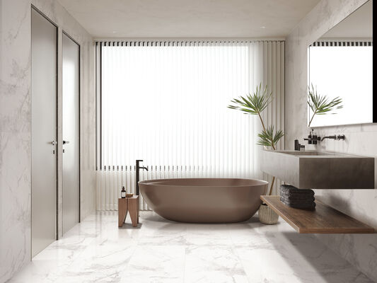 Mua Sàn trong nhà đầy phong cách và thân thiện với môi trường Carrara 600x1200mm Gạch sứ tráng men bản sao cho phòng ăn và phòng khách sản xuất trực tuyến