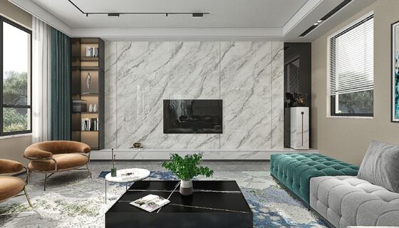 mua Durable and Firebrick 1200x2700mm Thickness 9mm Light Gray Sandstone Polished Sintered Stone Slabs for Renovation sản xuất trực tuyến