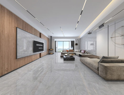 Mua Ngói tráng men đánh bóng ISO9001 1152SQM, Ngói lát sàn bằng sứ đá cẩm thạch màu xám 80x80cm sản xuất trực tuyến
