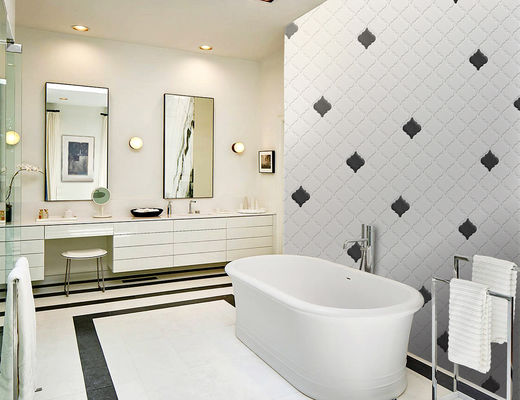 Mua 25x27cm ISO13006 Lantern Glass Mosaic Tile Matt Hoàn thiện bằng kim loại tráng men 6mm sản xuất trực tuyến
