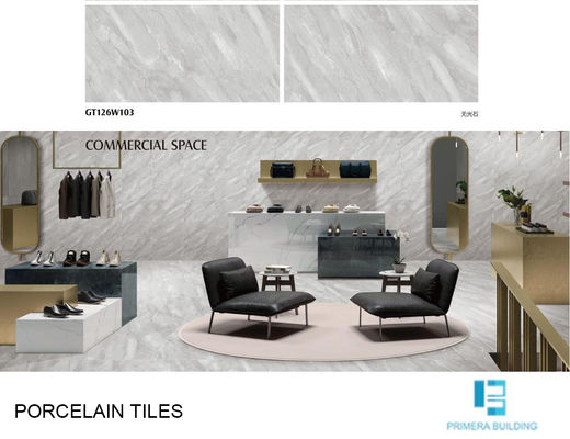 Mua Gạch lát nền trong nhà bằng sứ Terrazzo 600x1200mm Đá cẩm thạch tráng men mềm 35N / mm2 sản xuất trực tuyến