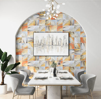 Mua Gạch ốp tường gốm sứ cầu vồng vàng 20x20cm dùng làm nền nội thất sản xuất trực tuyến