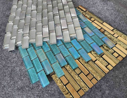 Mua 8mm Luxury Glass Mosaic Tiles 300x300mm cho bể bơi sản xuất trực tuyến