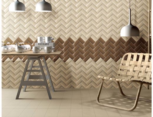 Mua Gạch ốp tường men sứ in 3D phun mực 75x150mm, cạnh vát sản xuất trực tuyến