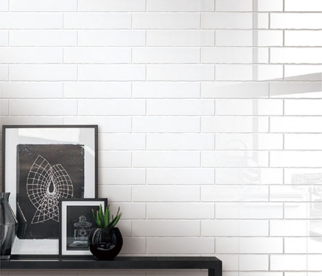 Mua Gạch tường cạnh sóng bóng gọn 75x300mm Trắng hiện đại sản xuất trực tuyến