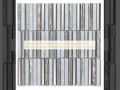 Gạch mosaic đá tự nhiên 300x300mm màu xám chống trầy xước và chống thấm nước cho phòng tắm và khách sạn