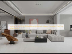 Gạch Porcelain Tráng Men Bề Mặt Bóng 800x800mm W.A 0.05% Bền cho Phòng Khách