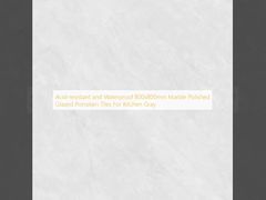 Gạch Porcelain Tráng Men Bề Mặt Bóng 800x800mm Chống Axit và Chống Thấm Nước cho Nhà Bếp Màu Xám