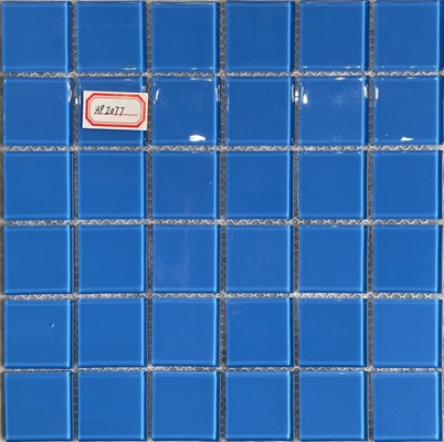 Gạch mosaic hồ bơi 48X48MM Gạch Mosac thủy tinh màu xanh lam
