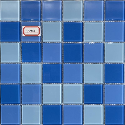 Kiểm soát nước thủy tinh xanh trắng hồ bơi gạch Mosaic 303x303mm