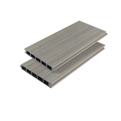 Sân thượng ngoài trời Tấm gỗ nhựa chống ăn mòn 170x24mm Hàng rào bao vây màu xám Bảng điều khiển lan can WPC
