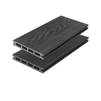 Tấm ván sàn WPC dập nổi sâu 3D 145x22mm Vườn kỹ thuật màu xám ván sàn