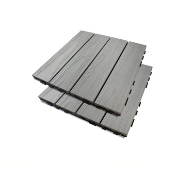 Tấm sàn gỗ nhựa tổng hợp 30x30mm Tòa nhà được khâu màu xám Tấm ván ngoài trời Ban công tấm ván WPC