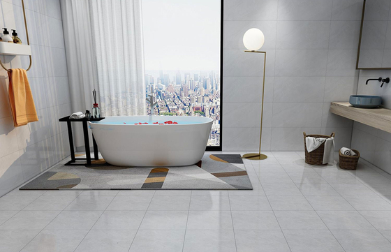 Thạch kim gạch lửa cho phòng tắm và sàn nội thất màu xám 400x400mm cho phòng ăn