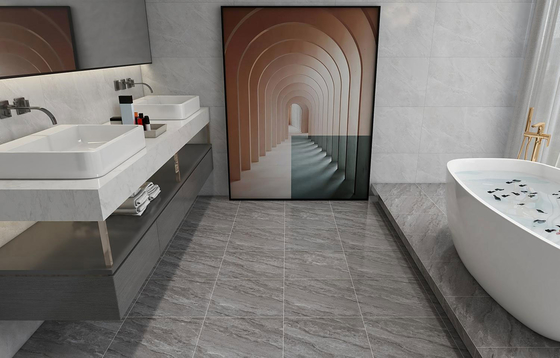 Đá lửa 400x400mm kính Matt bên trong gạch gạch gạch gạch gạch cho phòng khách và gạch sàn phong cách cho phòng ăn