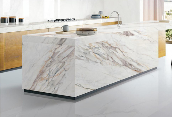 Chống mài mòn 160x320cm Slabs đá Sintered Cloud White Rock Floor Tile 12mm