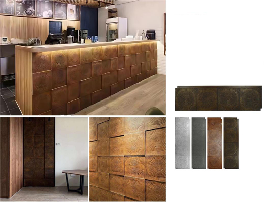 Tree Ring gỗ màu nâu đá trồng gạch 1160x300x30mm chống nước