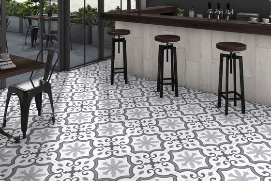Lớp gạch gạch xám chống nước 25x25cm cho phòng khách và gạch sàn thân thiện với môi trường để trang trí