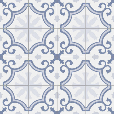 Màu xanh và trắng 250x250mm đất bền gọn gạch mộc Ceramic cho ban công Và gạch tường retro cho nhà bếp