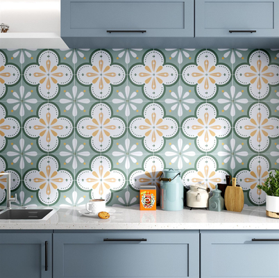 Lớp gạch sàn trong nhà chống nước cho phòng khách và gạch gạch gốm tường màu xanh 200x200mm cho phòng tắm