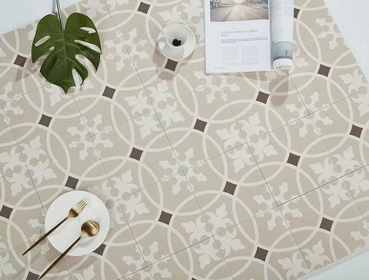 Lớp gạch tường màu béo 20x20cm Lớp gạch sàn gốm nội thất cho phòng ăn và ban công