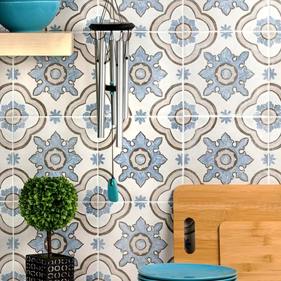 Kiểm soát nước màu xanh dương 200x200mm Bức tường gạch gạch gạch gạch gạch gạch gạch gạch gạch gạch gạch gạch gạch cho nhà bếp và sàn trang trí cho phòng tắm