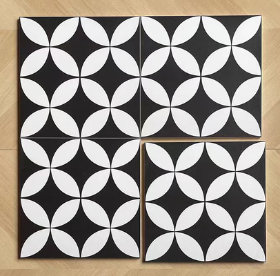 Đen và trắng 20x20cm gạch gạch gốm cho sàn nhà và tường trong nhà