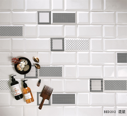 Lôi cuốn, sáng hỗn hợp đóng gói nội thất trang trí tường gạch 10x30cm cho phòng tắm và nhà bếp, ISO9001 chứng nhận