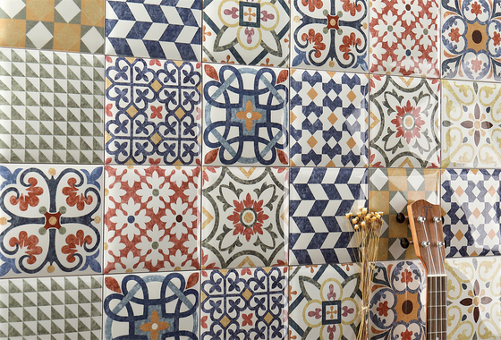 Trang trí tường, 152x152mm Glossy Mixed Indoor Porcelain Wall Tiles cho phòng khách, nền và bàn làm việc
