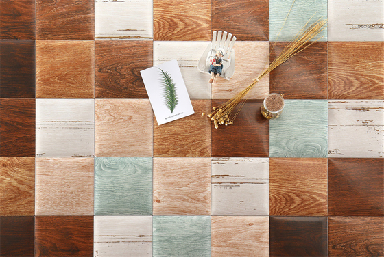 Màu vàng và màu nâu, Mosaic 152x152mm Nội thất bánh mì tường gạch cho nền của sân thượng và bàn bar