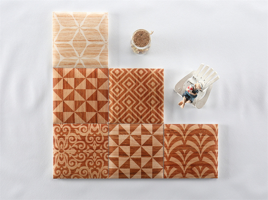 Màu vàng 152x152mm Mosaic gốm tường gạch bánh mì cho phòng khách và phòng tắm