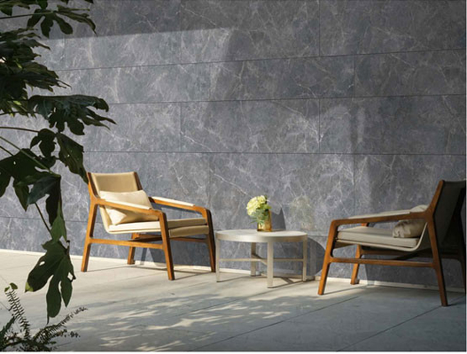 Kháng trầy xước matt bên ngoài màu xám tấm tường rèm 600x1200mm cho khách sạn
