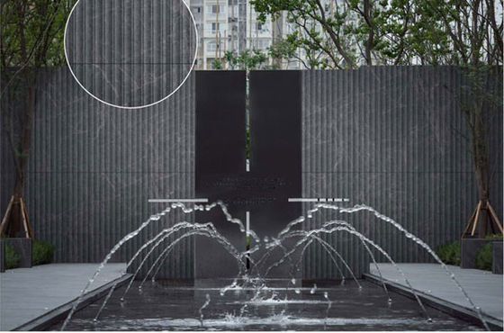 Đám đá ngoài trời màu xám tối Matte Antique 3D Arc 600x1200mm